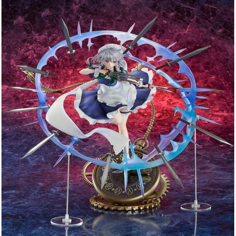 BANDAI Original Genuine Emontoys Izayoi Sakuya 1/7 29cm Authentic Collection Super Cute Model Game Character Action Toy Gifts