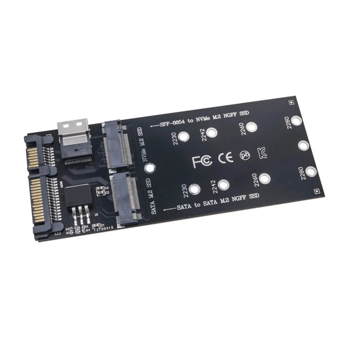 M2 SSD Adapter M.2 SATA Ngff SSD to SATA + M2 NVME SSD to SFF-8654 Converter SATA to M2 Expansion Card