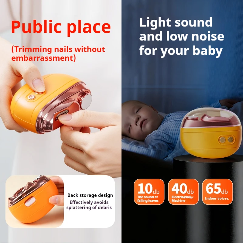 Electric Automatic Nail Clipper with Light Rechargeable Fingernail Trimmer Nail Clipper for Smooth and Safe Manicures