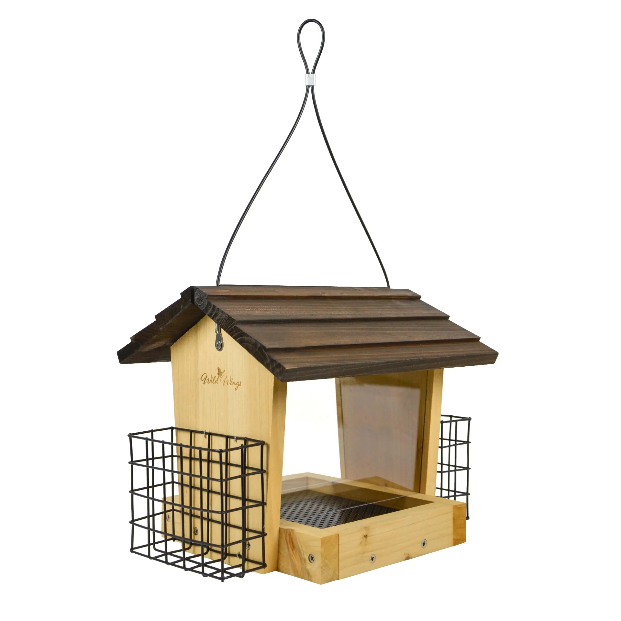 

Hopper Feeder w/Suet 3QT , Brown
