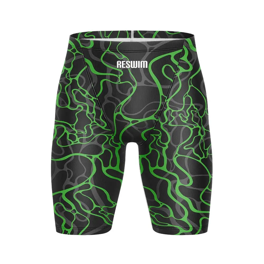 Summer Men's Swim Jammer Swimsuit Shorts Funny Athletic Training Swimming Trunks Bathing Suit Lycra Sports Surfing Diving Pants