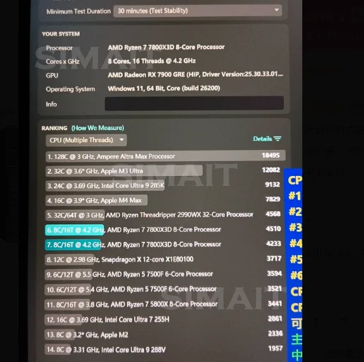 Ryzen 7 7800X3D AM5 CPU 104MB Game Cache DDR5 8-Core Processor