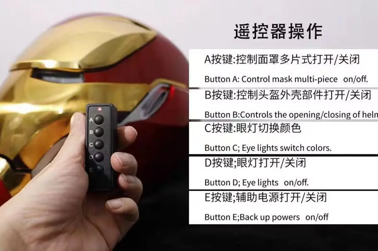 Iron Man MK50 – masque Cos portable 1:1, casque à déformation à commande vocale autour des dérivés d'animation, modèle jouet cadeau pour garçon