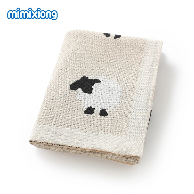 القطن الطفل البطانيات لحديثي الولادة 90*70 سنتيمتر محبوك Infantil بنين بنات الحضانة الشهرية التقميط التفاف منقوشة طفل تلقي الحصير #3