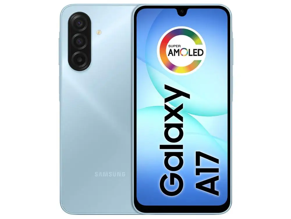 Smartphone Samsung Galaxy A17 128GB 4GB RAM Azul 6,7" Câm. Tripla + Selfie 13MP