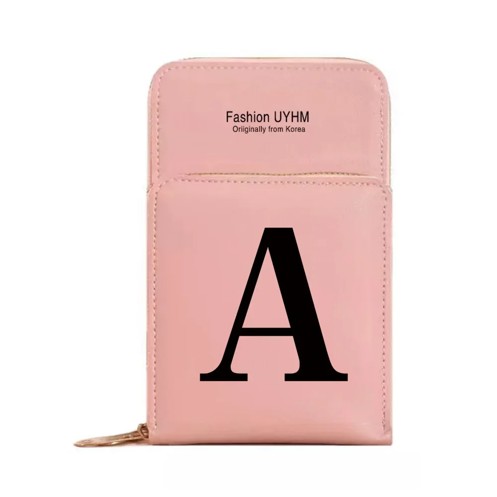 Shoulder Bags Touch Screen Phone Bags For Women Case Card Organizer Luxury Bag Cell Phone Purse Messenger Pouch Black Pattern