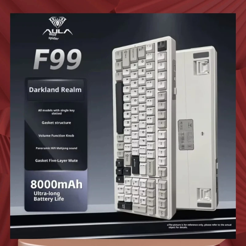 

hot Aula Tarantula F99pro Customized Mechanical Keyboard Three-Mode Wireless Game E-Sports Live Broadcast Special Office Gifts