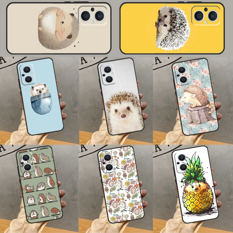 

Чехол с изображением ежа для OPPO Reno 7 8 10 11 12 13 Pro 13F 12F 11F 8T OPPO Find X8 Pro X6 X3 X5 Lite Cover