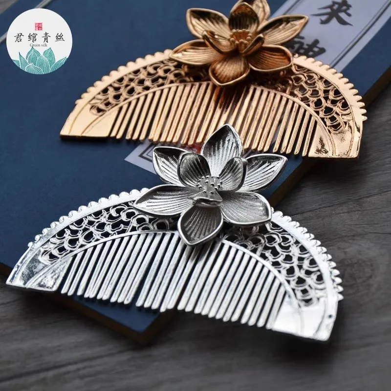 

BJD doll accessories pure copper protective color hair comb, 10cm golden lotus comb free shipping
