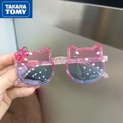 TAKARA TOMY Hallo Kitty Sommer Neue kinder Feine Flash Bogen Licht Anti-glare Outdoor Meer Polarisierte Sonnenbrille für mädchen