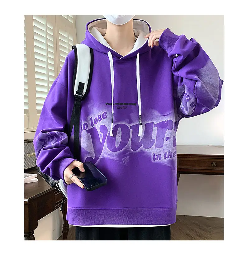 2026 Frühling Herbst Herren Casual Baumwoll-Hoodies Jugend Streetwear Pull-On Sweatshirts Slim Fit Pullover Outdoor Top Kapuzenpullover Kleidung – Detail 12