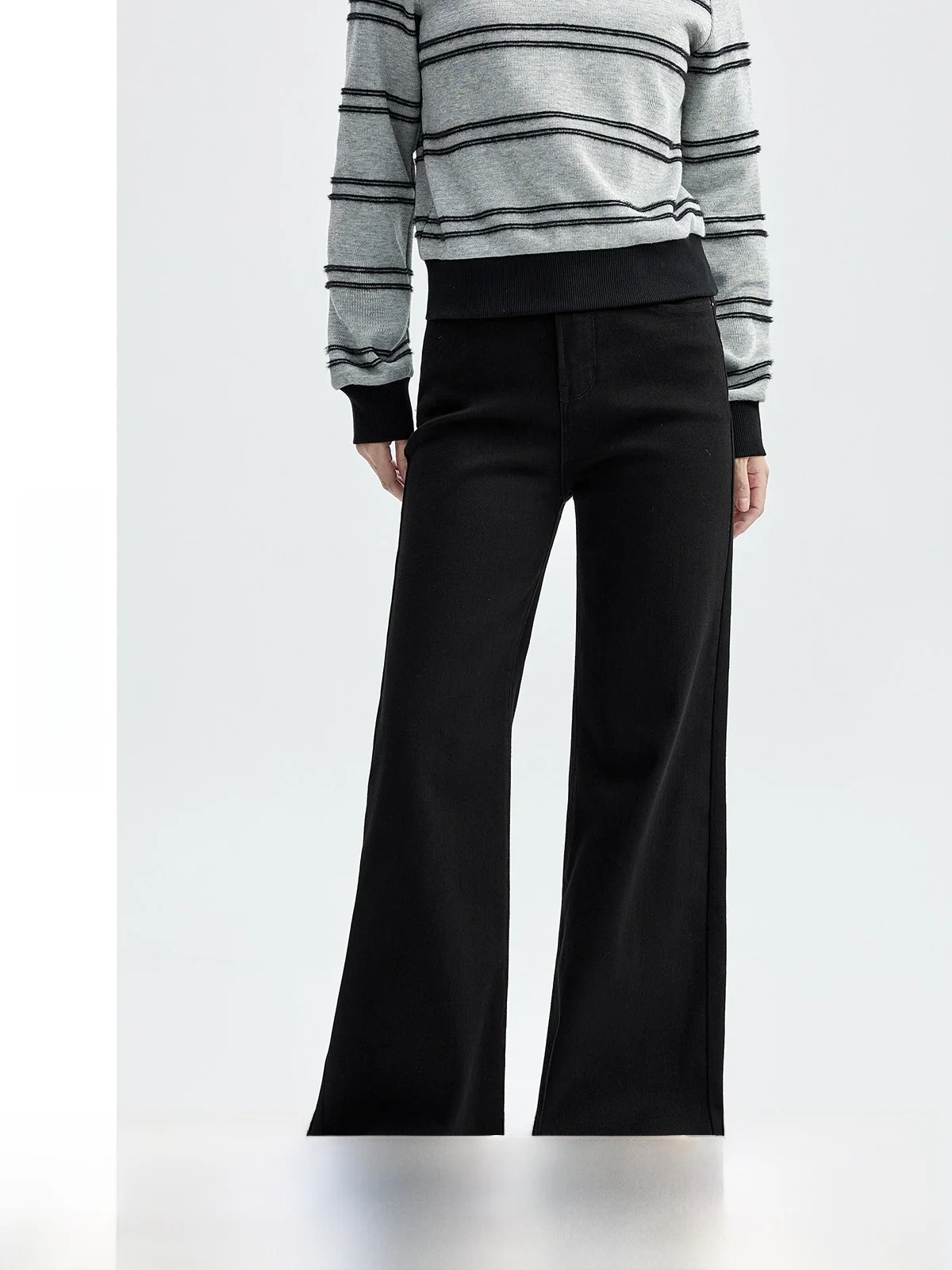 

Джинсы-клеш женские, свободные, с высокой талией, утягивающие, винтажные, из премиального денима, свободного кроя