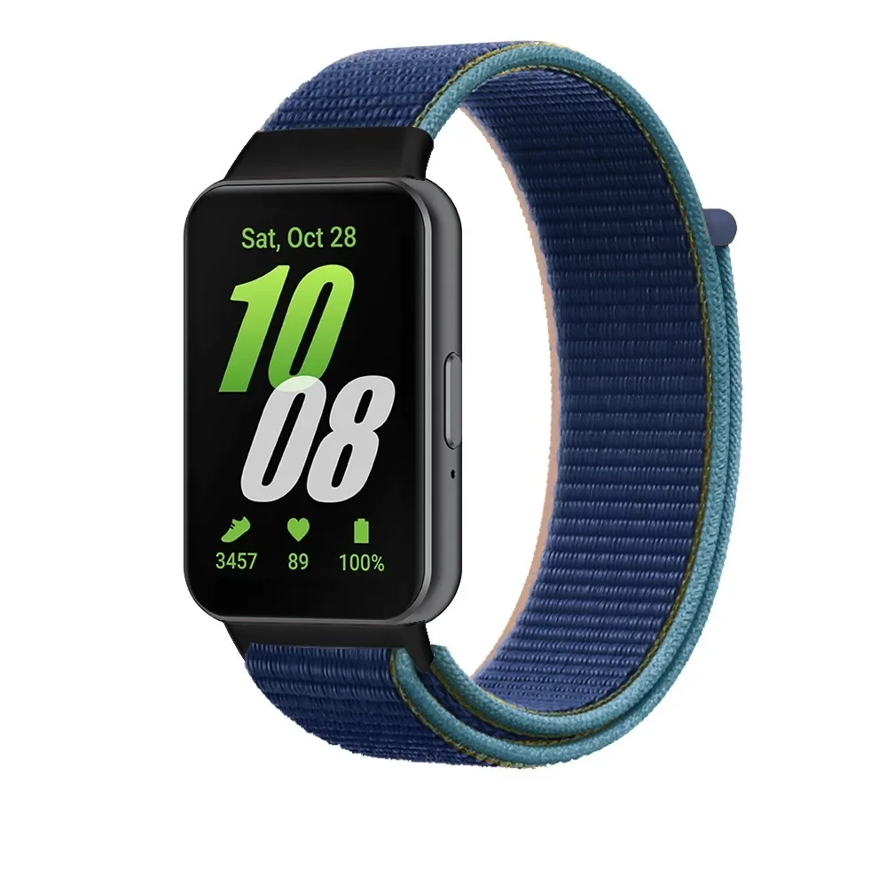 Offizielles Nylon-Schlaufenarmband für Samsung Galaxy Fit 3, weiches, bequemes, atmungsaktives Armband, Samsung Galaxy Fit 3 Correa Zubehör – Detail 5