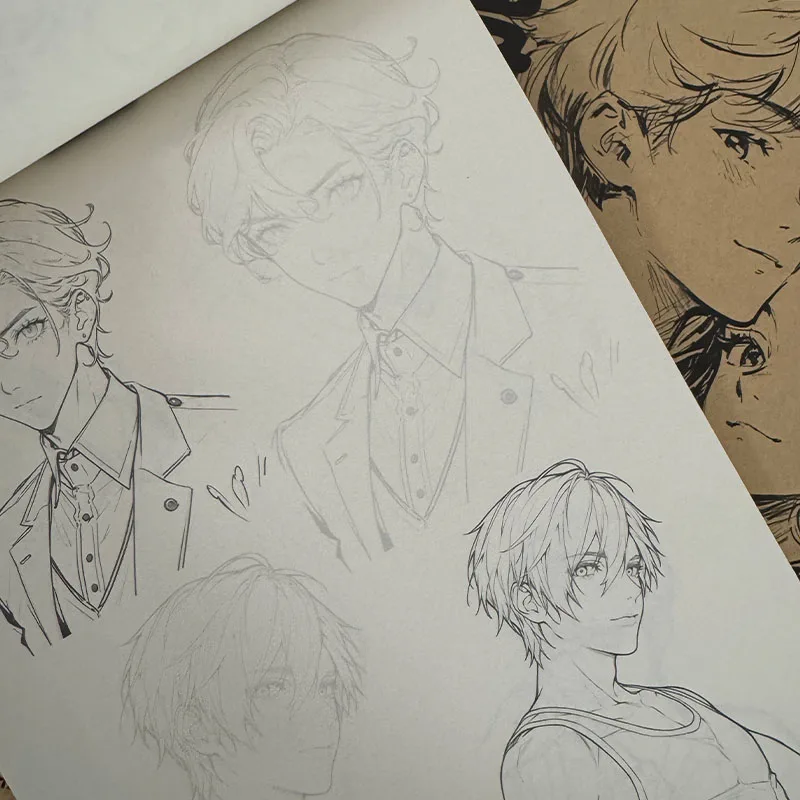 Zero Basis Learn to Draw Anime Book Manga Character Line Art Tracing Sketchbook Beautiful Girl Boy Comic  Practice Copy Book Art