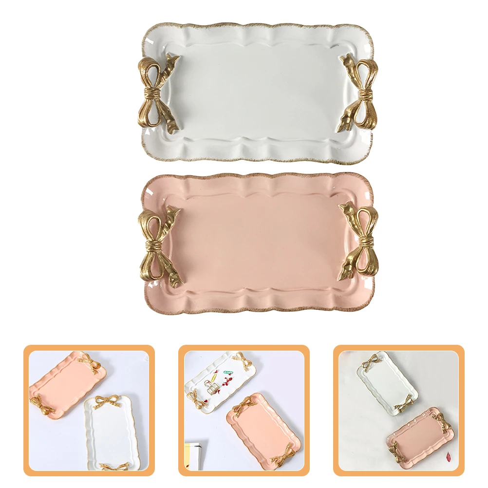 

2 шт. поднос для десерта, подносы для ювелирных изделий, винтажные ювелирные изделия, брелок, дисплей из синтетической смолы