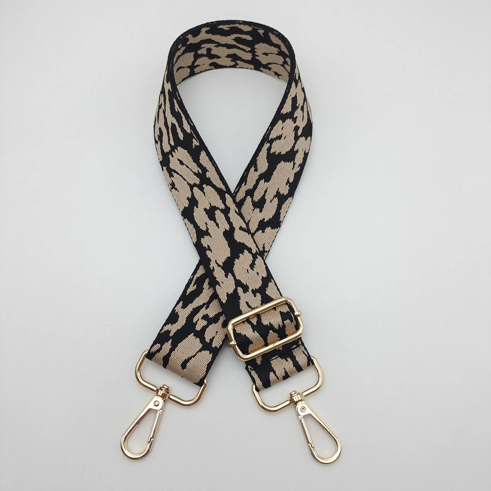 Leopard Print Wide Shoulder Strap Oblique Span Fashion Trend Women's Bag Accessories Strap Mobile Phone Lanyard Universal Strap