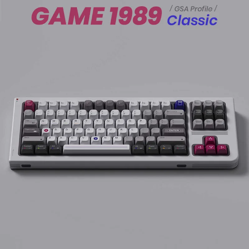 Imagem -04 - Retro Jogo 1989 Tema Keycaps 191 Chave de Polimento Abs Keycap Gsa Perfil Chave para Teclado Mecânico Personalizado Acessórios Gamer