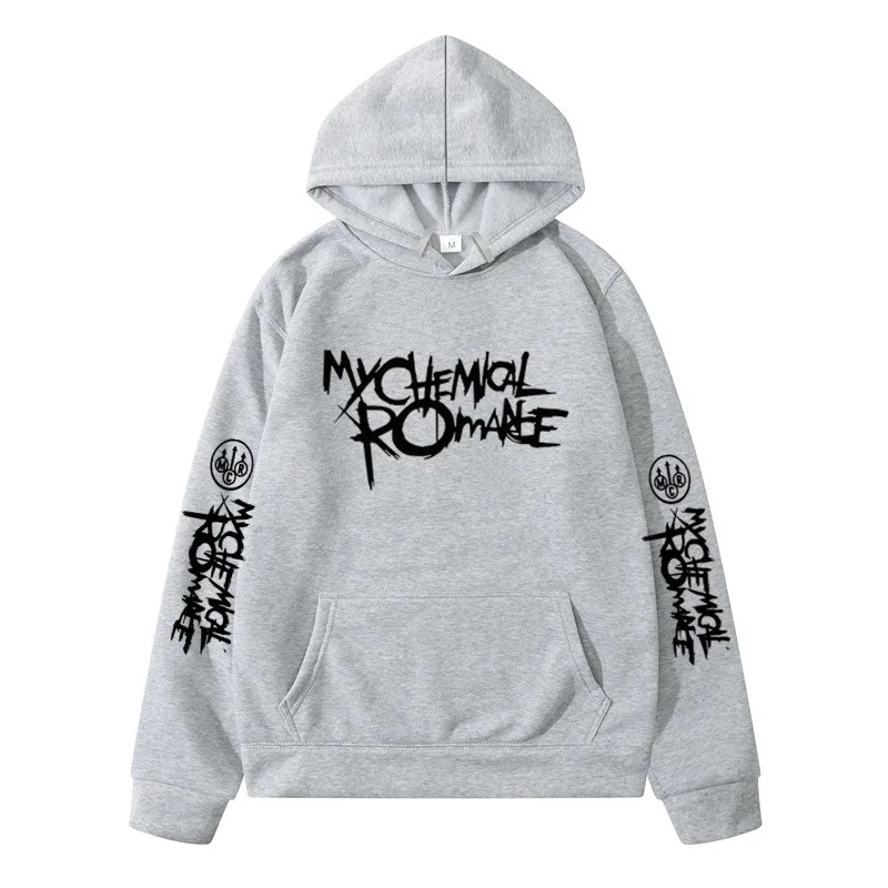 My Chemical Romance Mcr Band Printed Casual Sweatshirt Men\'s And Women\'s Same  High Quality Fashion Loose Oversized Hoodie