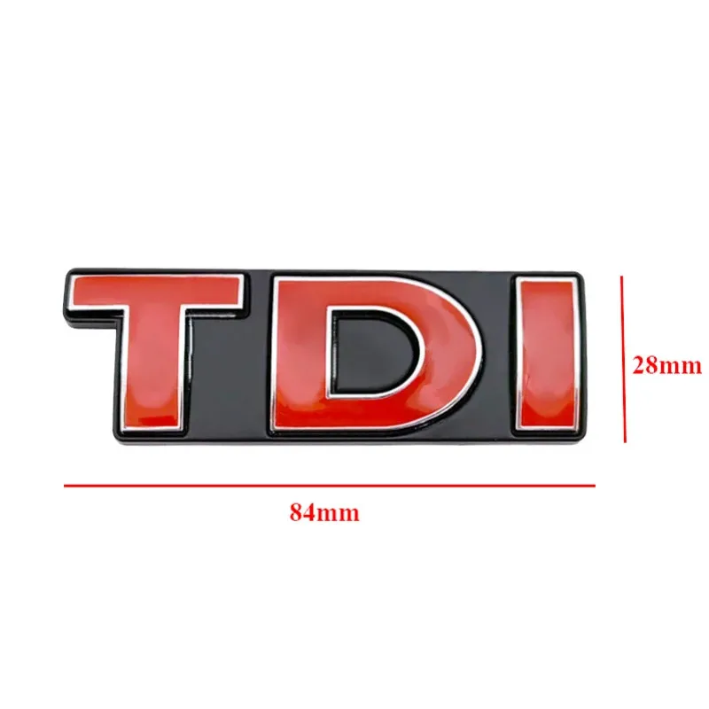 3D Metal TDI Logo Front Hood Grill Emblem Rear Trunk Badge Sticker Decals For VW Polo Golf Jetta Passat Touran Bora Accessories