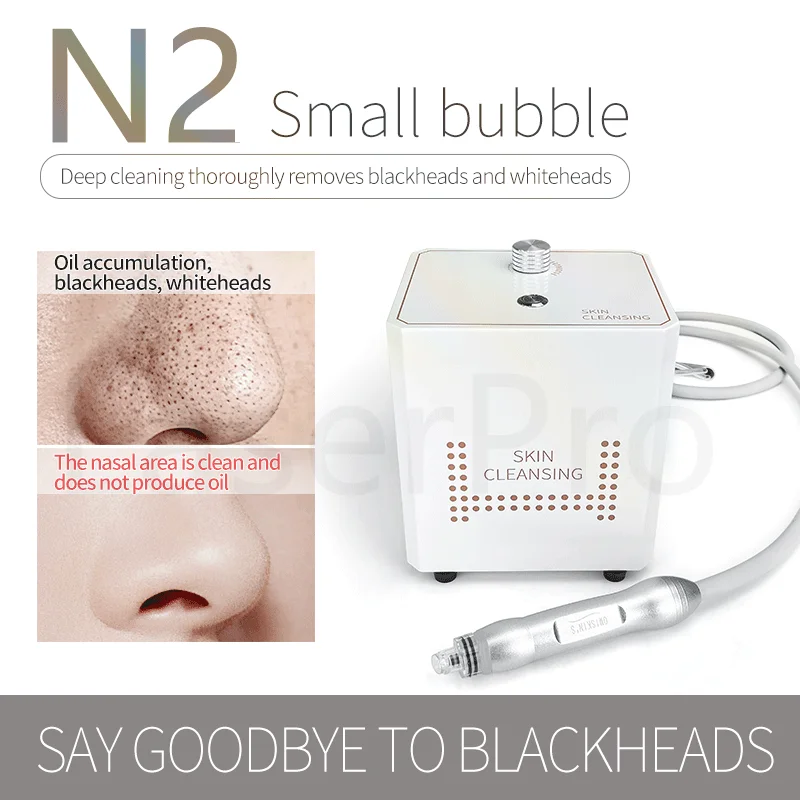 Portable Small Bubble Cleansing Machine Deep Cleansing Skin Balancing Delicate Skin Pores Single handle Machine Beauty Salon Use