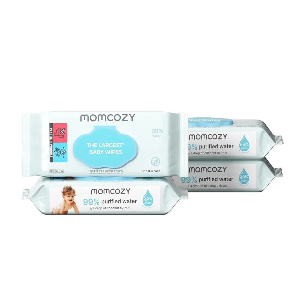 

Huge Pack Unscented Baby Wipes, 99% Water, Hypoallergenic, 240 Count (4 Packs)