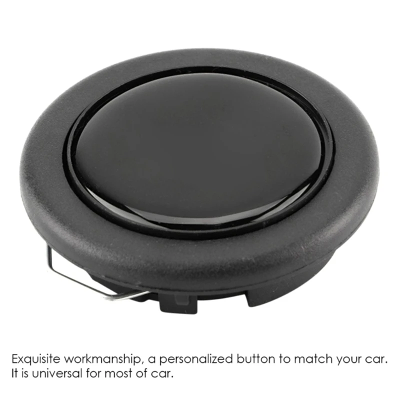 Black Universal Modified Automotive Steering Wheel Horn Button Replace Old Parts