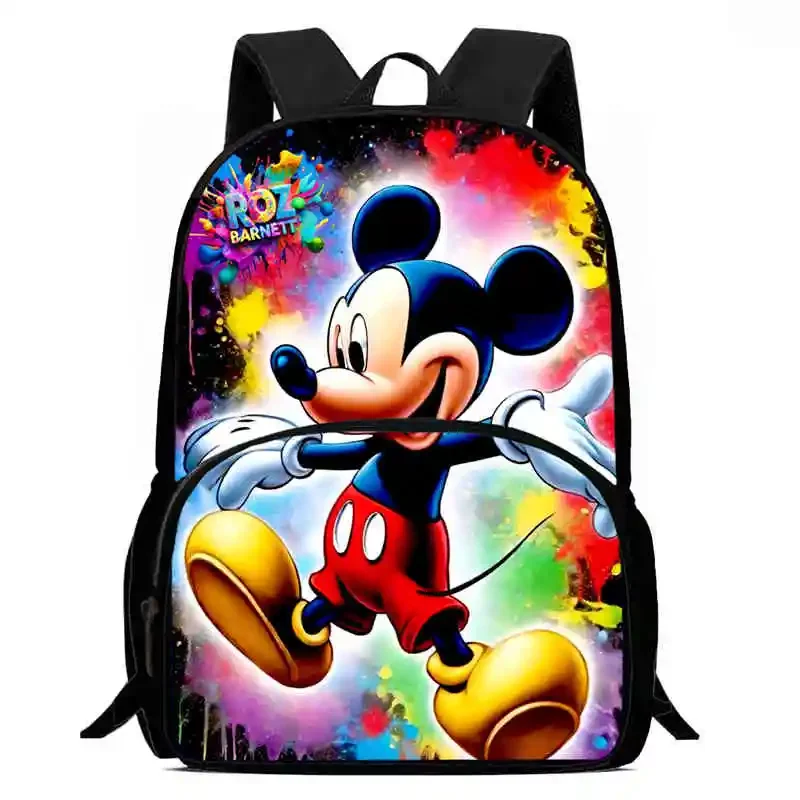 

Child School Backpack with Front Pocket,Cartoon Mickey Mouse School Bag for Boy Girl,Durable Kids Backpack for Pupil Students