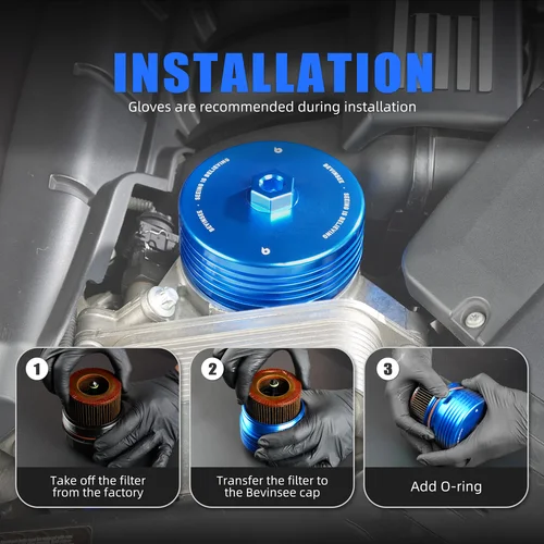 Imagen 2 del producto BEVINSEE carcasa de filtro de aceite para BMW N55 N54 E90 E92 E91 E93 F30 F20 F22 M4 F82/F83 M3 F80 E87 E60 F10 X1 E84 X3 F25 X5 F15 E70