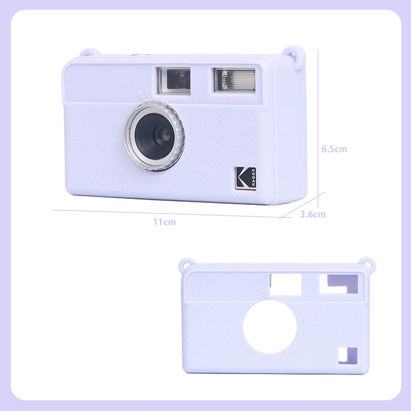 Caiul Case for Fujifilm Film Kodak H35 Film Machine Solid Color Protective Case With adjustable strap cord（N0 Camera）