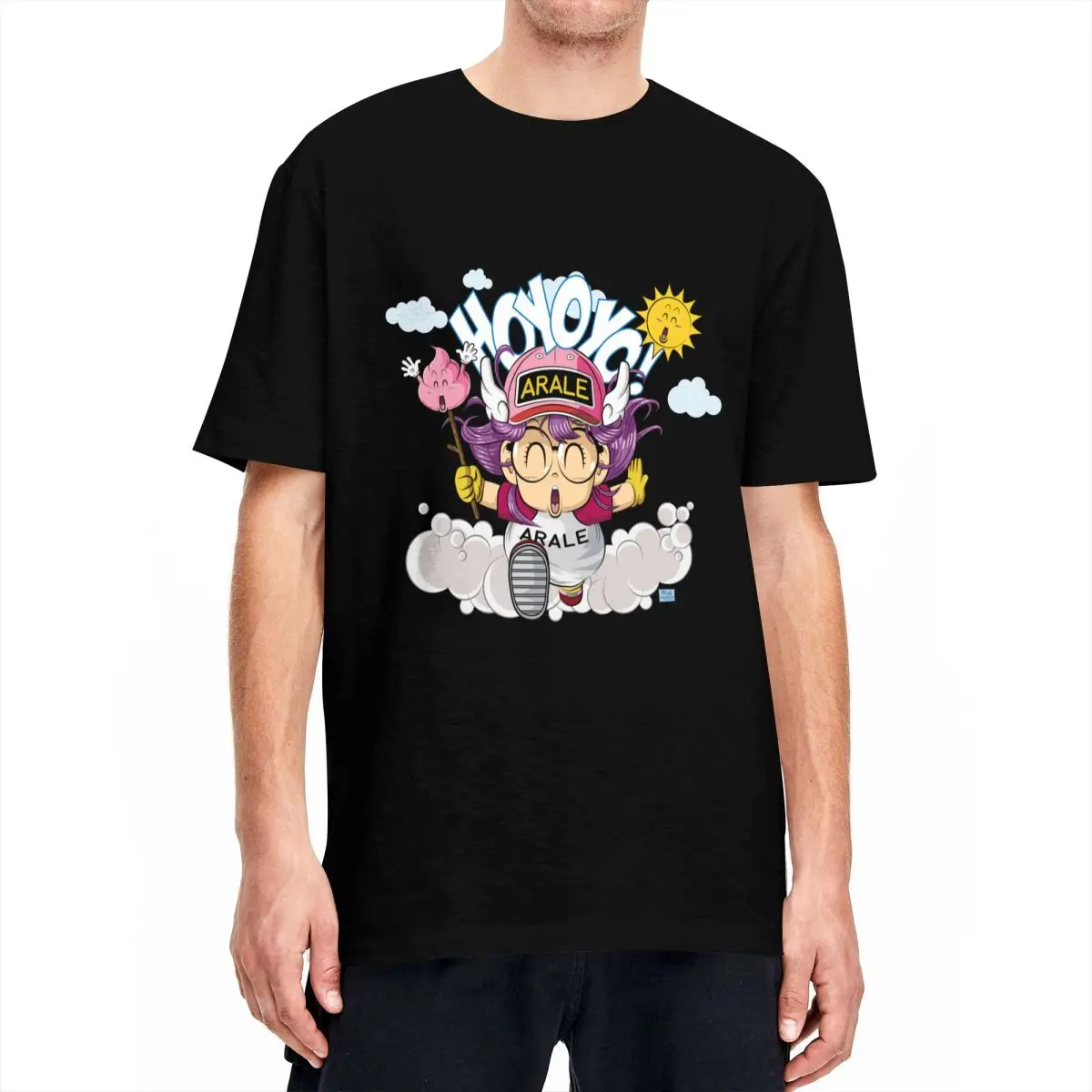 Dr. Slump T-Shirts Men Women Arale Hoyoyo Awesome 100% Cotton Tee Shirt Round Collar Short Sleeve T Shirt New Arrival Clothes