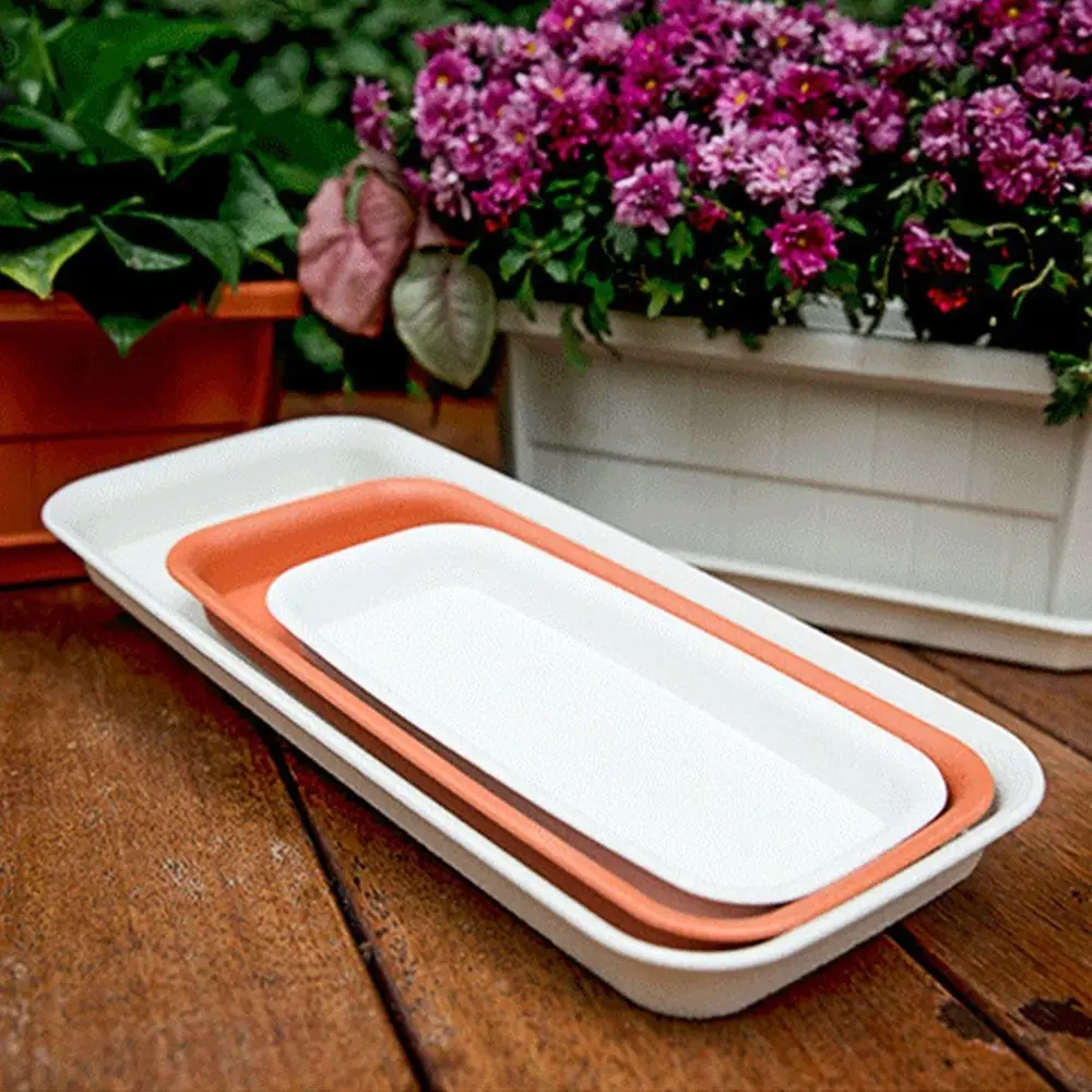 1Pcs Garden Rectangle Durable Drip Trays Plastic Tray Saucers Indoor Outdoor Plant Saucer