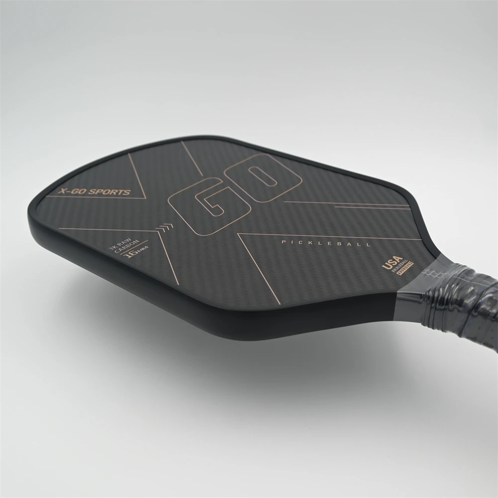 Pickleball Paddle Thermoformed 16mm Thick Core 3K Friction Carbon Fiber Texture Surface pro paddle