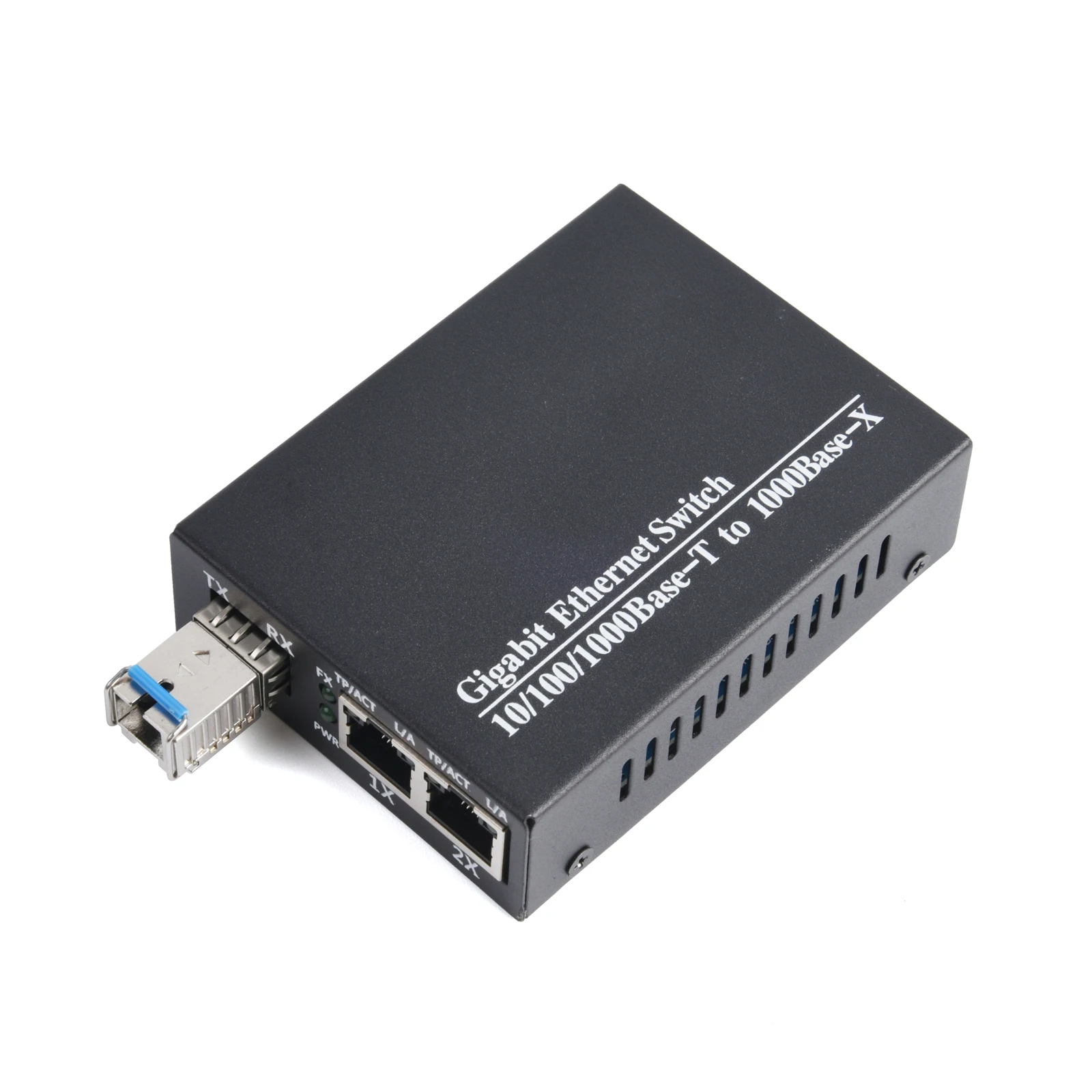 Gigabit SFP Media Converter 1 SFP na 2 transceiver RJ45 Przełącznik światłowodowy 10/100/1000M z modułem LC/SC SFP 3KM/20KM