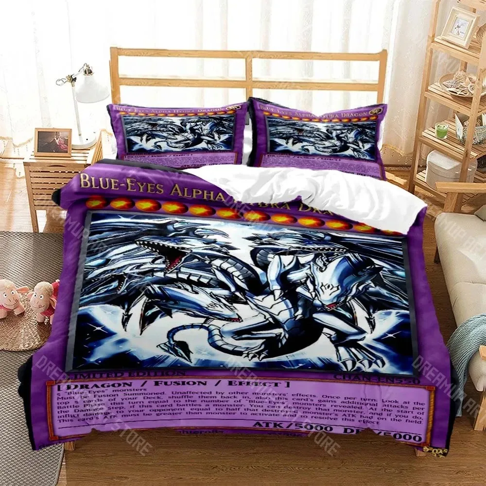 3D Printed Yu-Gi-Oh MONSTER Bedding Set for Boys Girls Duvet Cover Pillowcase Twin Queen King Full Single Double Sizes