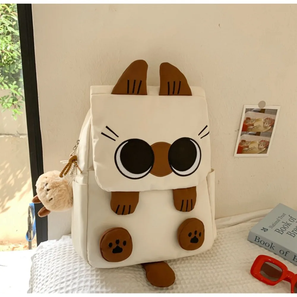 New Large Capacity Siamese Kitten Shoulder Bag Waterproof Trendy Schoolbag Outdoor Daily Children's Backpacks