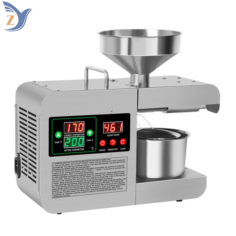 Oil Pressers X8S Intelligent Household Small Stainless Steel Kitchen Appliance Peanuts Soybeans Sunflower Seeds Extraction