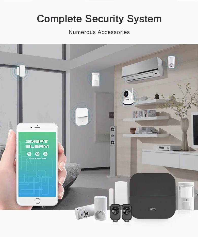 WiFi GSM Home Alarm Security System  Wireless DIY Smart Home Burglar Security Alarm System
