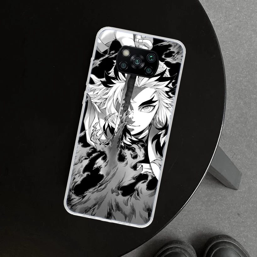 Rengoku Kyoujurou Demon Slayer Phone Case Cover For Xiaomi Poco X6 X5 X4 X3 Nfc F6 Pro F5 F4 Gt F3 F2 F1 M5S M5 M4 M3 M2 Art Coq