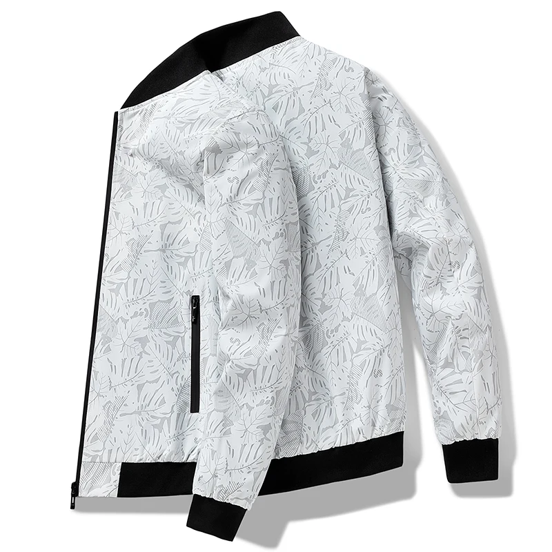 

New Men's Spring Autumn Jackets Fashion American Baseball Jacket Stand Collar Windproof Loose Trendy Overcoats Classic Jackets