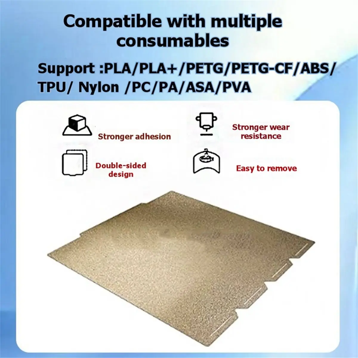 [AC18 Digital]/For U1 PEI Build Plate Spring Steel Sheet PEI Textured Sided Plate for U1 3D Printer Heat Bed