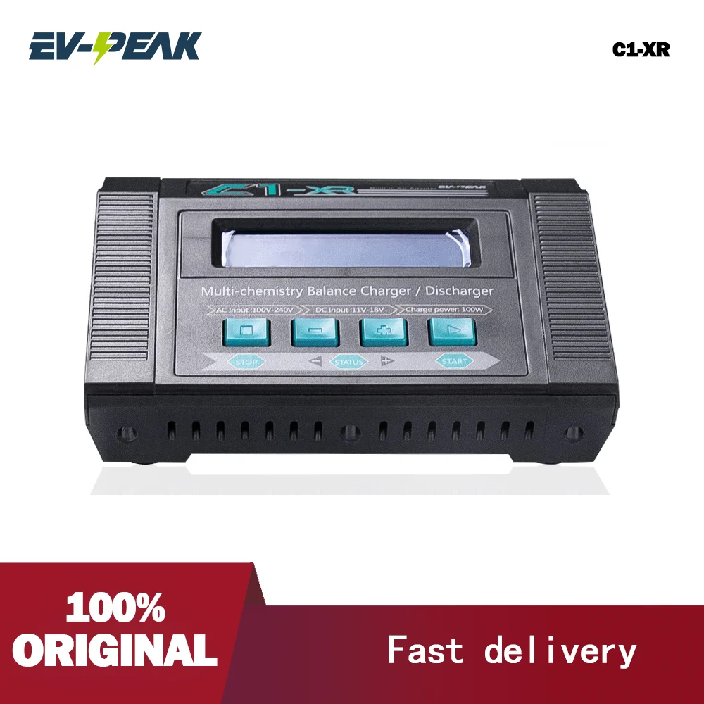 EV-PEAK C1-XR 100W/10A AC/DC DUAL INPUT MULTI FUNCTION BALANCE CHARGER/DISCHARGER