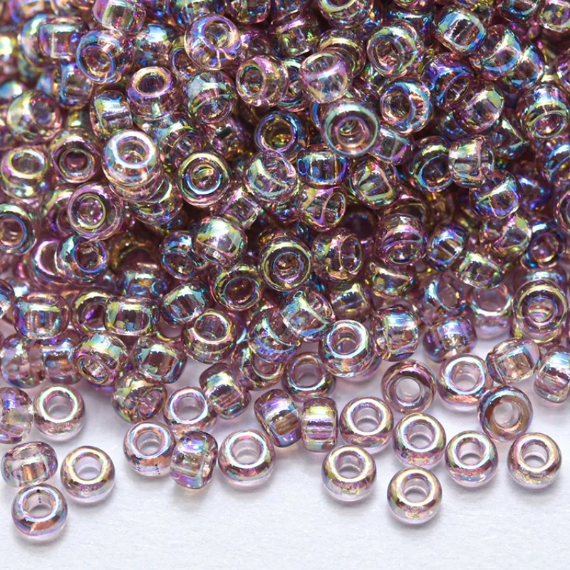 Japan Miyuki Round Beads Transparent Rainbow Round Rocailles Glass Seed Beads for Jewelry Making