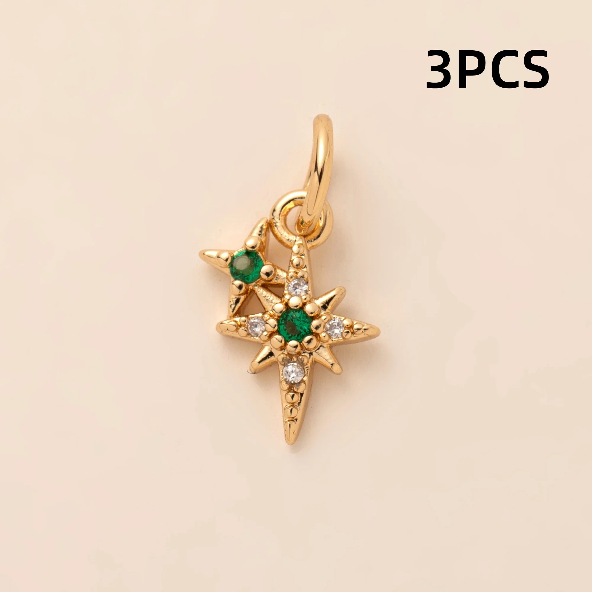 3 Stück Modische Trendige Nischen-Wassermelonen-Blumen-Kreuz-Liebe DIY Anhänger-Charms für Schmuck – Detail 5