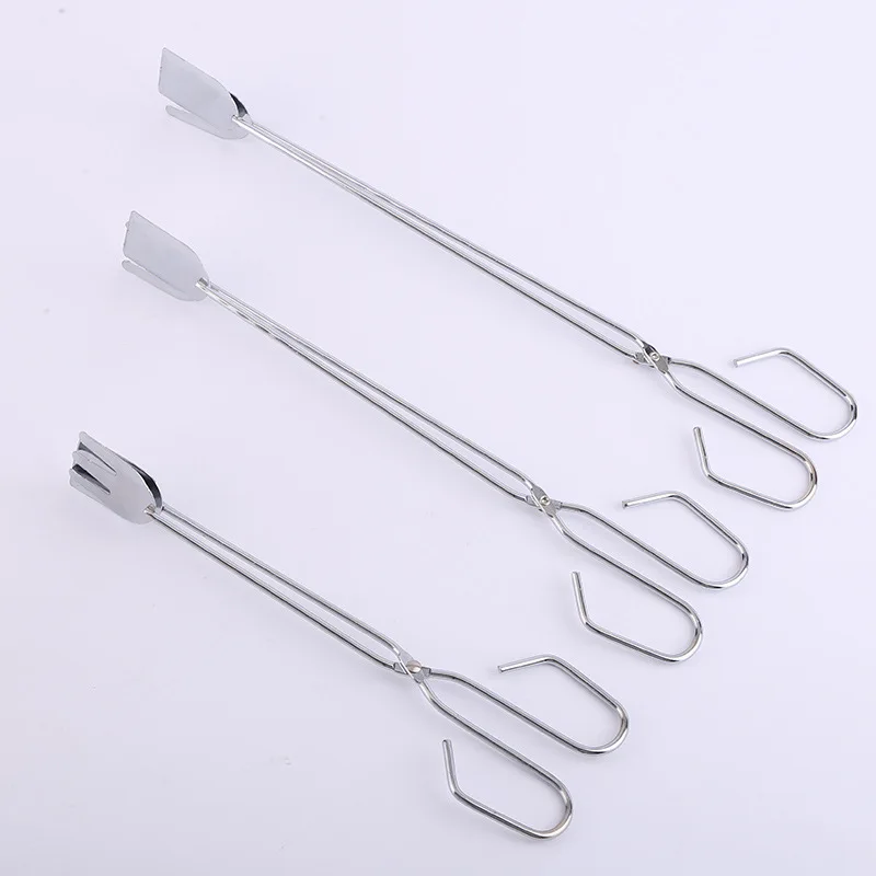 50Pcs/Lot Convenient BBQ Tools Metal Scissors Type Grilled Food Clip Barbecue Accessories Portable Tongs Outdoor Gadget