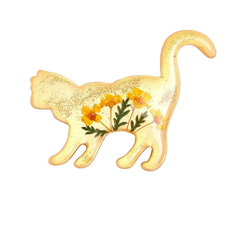 

Animal kitten enamel chest flower accessory