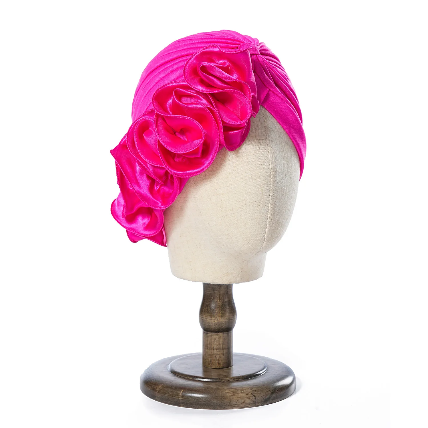 

Индийская шляпа, плиссированный тюрбан с цветком, хиджаб, женская мусульманская шляпа, платок, эластичный капот, шапочки, химиотерапия, повязка на голову от выпадения волос, повязка на голову