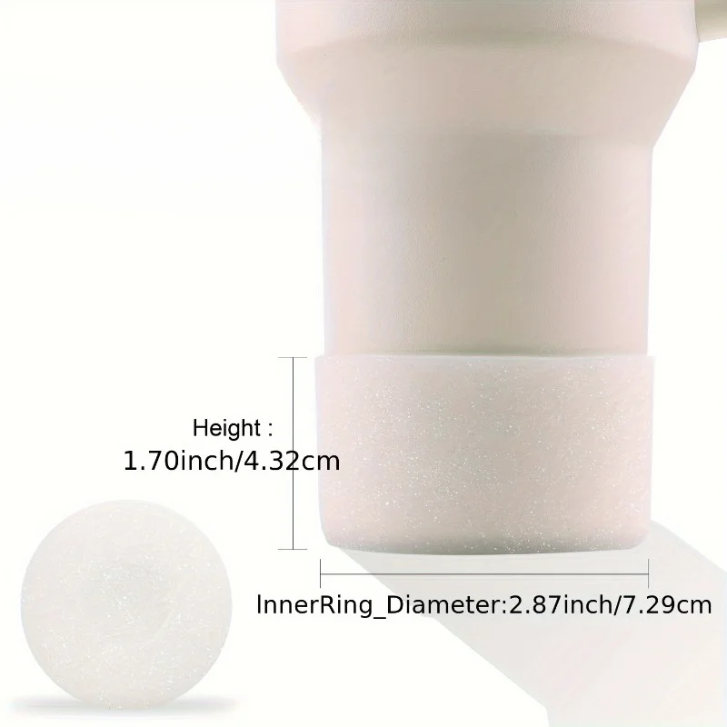 1pc Silicone Cup Bottom Sleeve, Non-slip Twinkle Cup Boot Cover, Cup Accessories For 20-40oz Tumbler & Hydro Flask 12-24oz