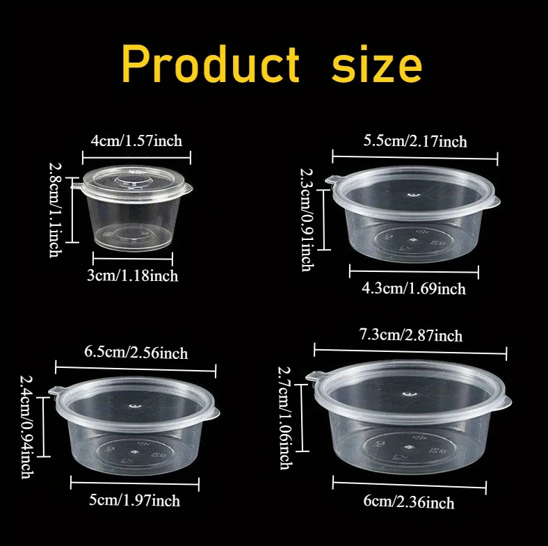 5/10/15PCS Disposable Transparent Sauce Box Flip Up Lid Seasoning Box Kitchen Restaurant Picnic Chili Oil Sauce Food Container