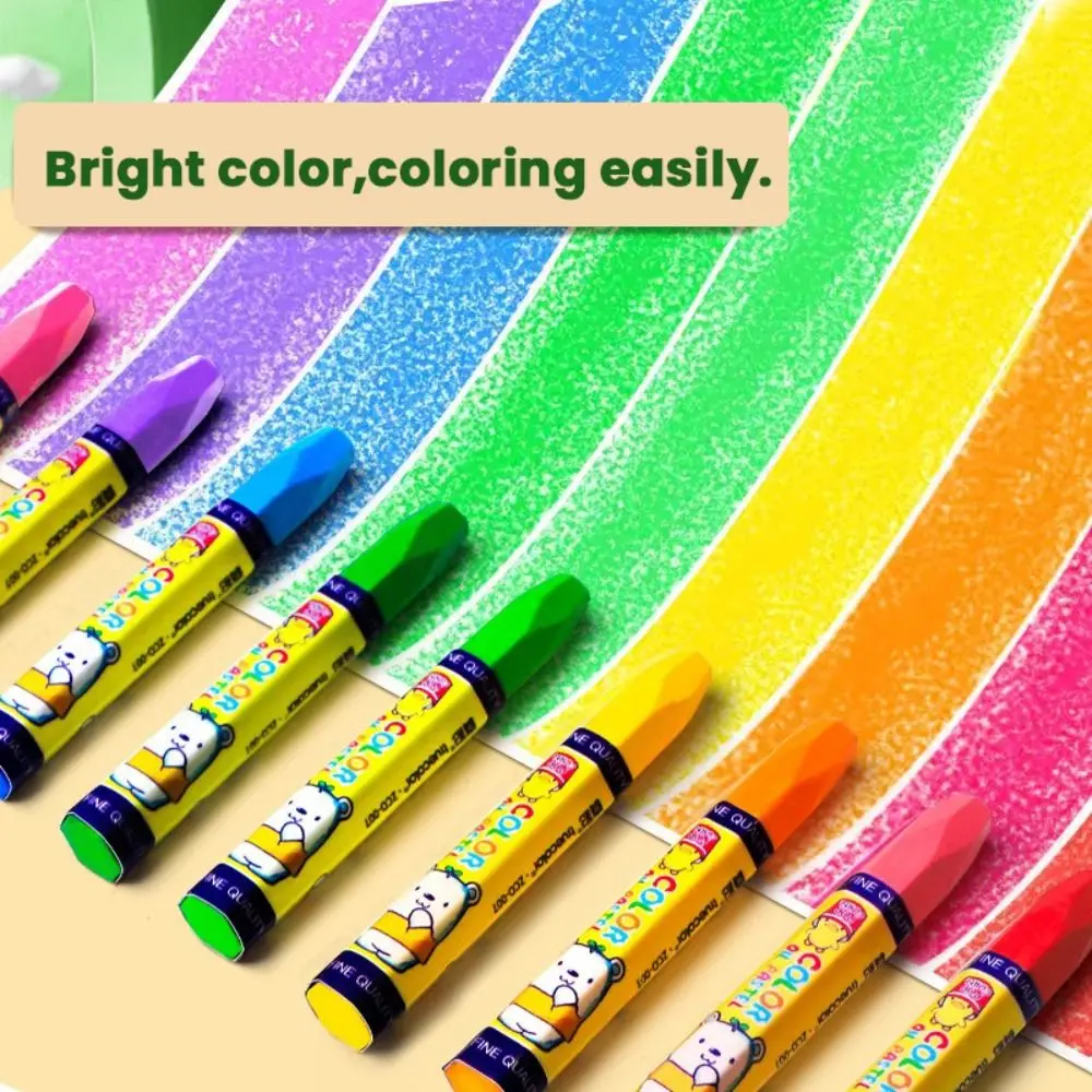 Non Toxic 12/18/24/36/48Colors Oil Painting Stick Washable Non Dirty Hands Drawing Stick Drawing Supplies Crayon Children
