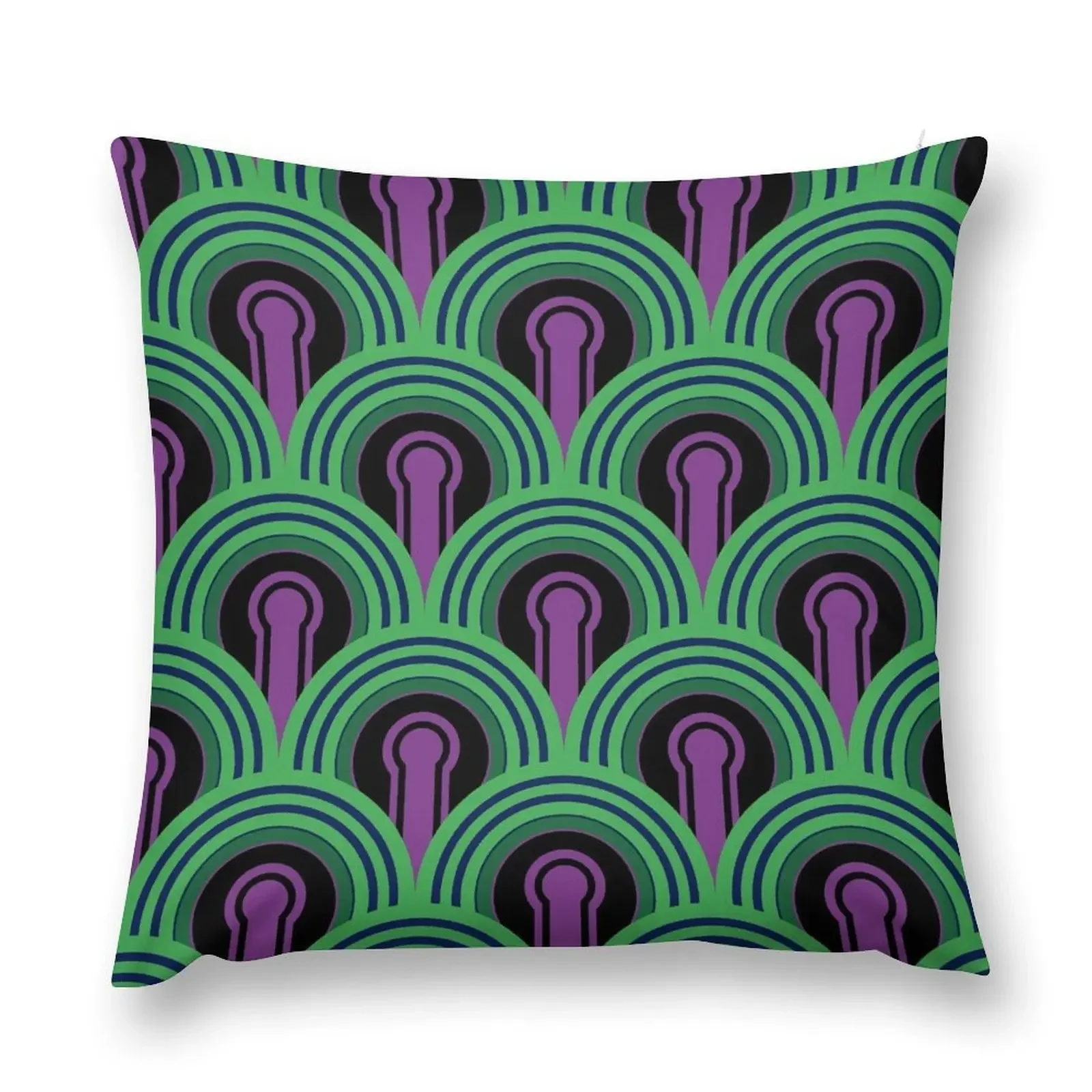 

Geometric Pattern: Keyhole Arch: Deedree Daniel: Green Throw Pillow Decorative Cushions anime girl pillow